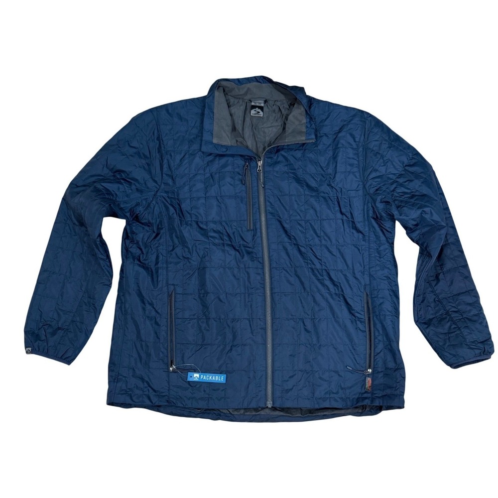 Storm Creek Packable Quilted Insulated Jacket Mens 2XL Navy ThermoLite EcoMade
